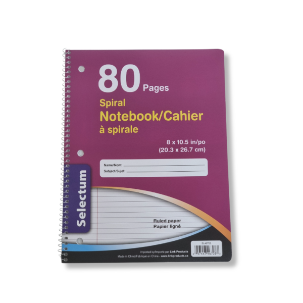 Wholesale Coiled Notebook - 80 Pages (Size 8" x 10.5") - Image 4