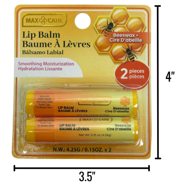 Wholesale Lip Balm - 2 Pack - Beeswax ( $1.00 Each)