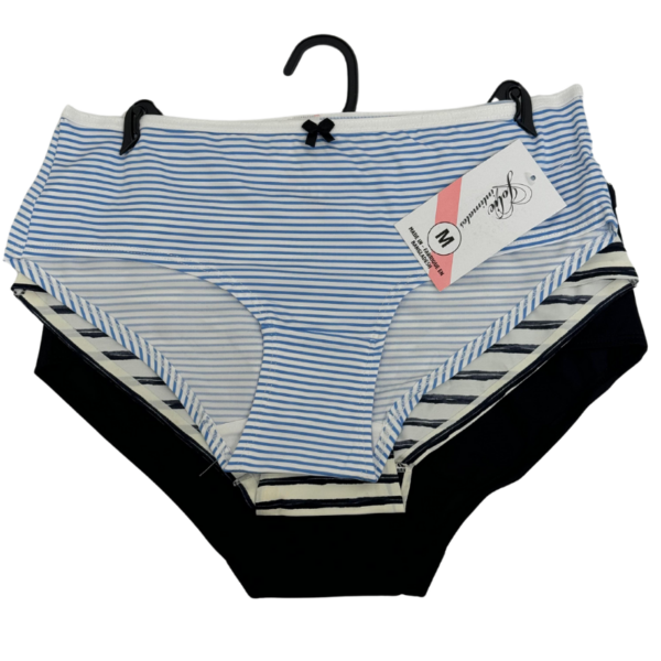 Wholesale Ladies Microfibre Brief  3-Pack (Size: S-L) - Assorted Colours - Image 2