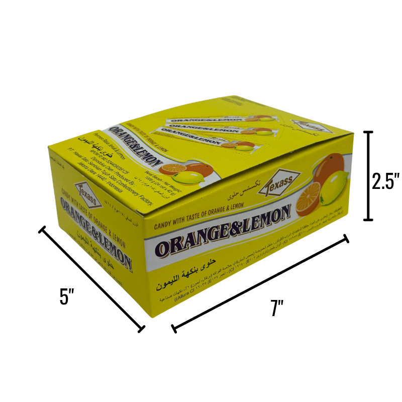 Wholesale Texas Candy Roll Orange/Lemon 42G Bargains Group