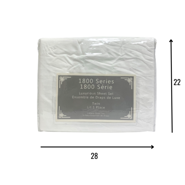 Wholesale Twin Sheet, 3-Piece Set – White