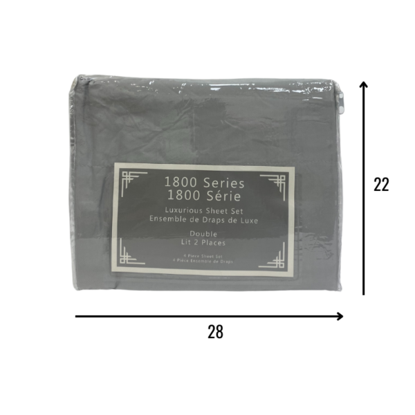 Wholesale Double Sheet 4-Piece Set - Grey