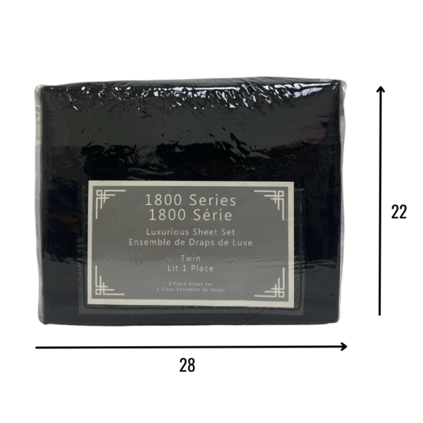 Wholesale Twin Sheet, 3-Piece Set – Black