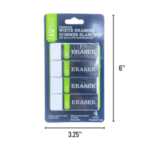 Wholesale Eraser - 4pk White