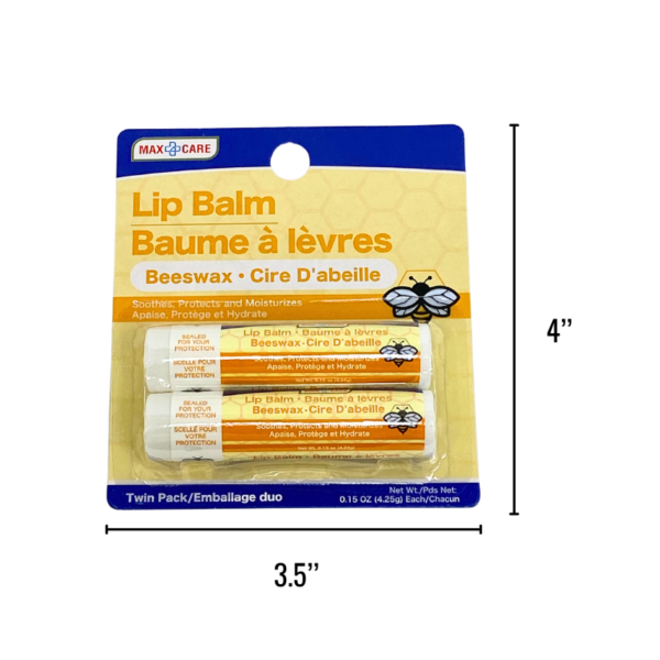 Wholesale Lip Balm - 2 Pack - Beeswax