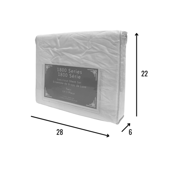 Wholesale Twin Sheet, 3-Piece Set – Light Grey - Image 2