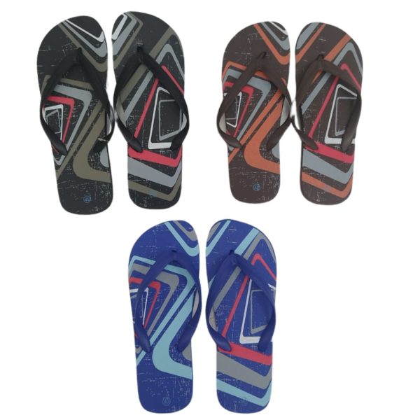 Wholesale Men's Flip Flops, Asst. Prints (Size 40-45)