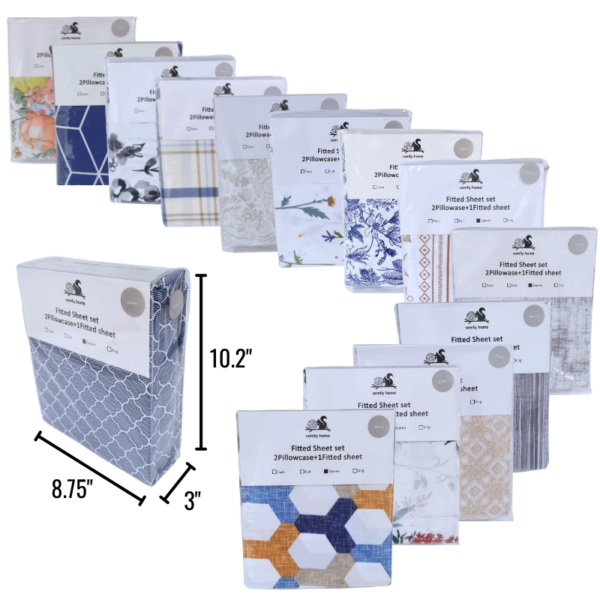 Wholesale Queen Sheet, 3-Piece Set – Assorted Prints