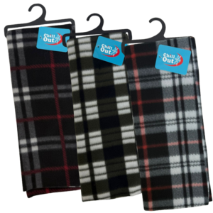 Wholesale Adult Plaid Polar Fleece Scarf
