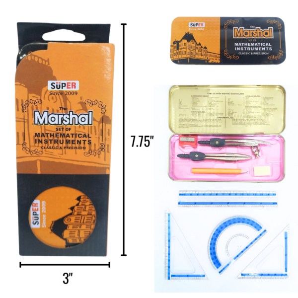 Wholesale Metal Box Math Set - 10-Piece Set