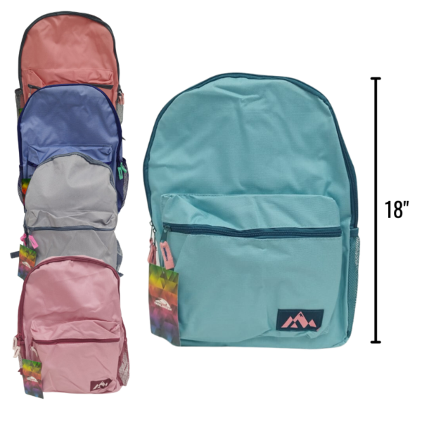 Wholesale 18" Backpack - 5 Assorted Colours