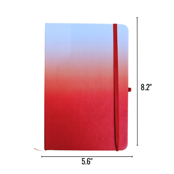 Wholesale Journal With Elastic Band-hold (Size 8.2"x 5.6") - Red and White
