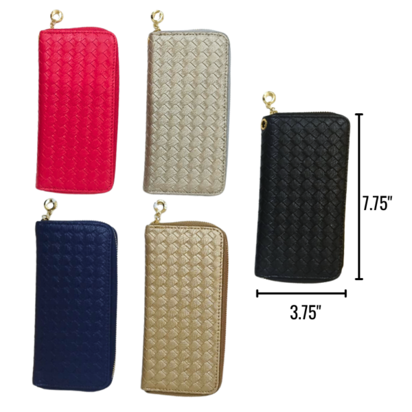 Wholesale Ladies' Zippered Wallet - Asst Colours