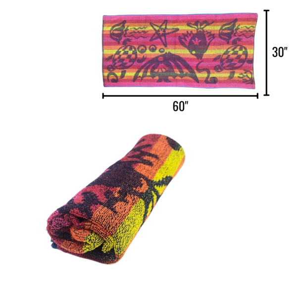 Wholesale Beach/Bath Towel - Jacquard Asst Prints (Size 30" x 60") - Image 7