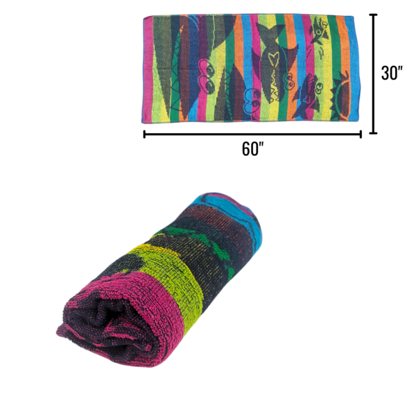 Wholesale Beach/Bath Towel - Jacquard Asst Prints (Size 30" x 60") - Image 3
