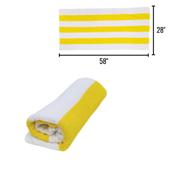 Wholesale Beach/Bath Cabana Stripe Towel - Asst Colours (Size 28" x 58") - Image 2