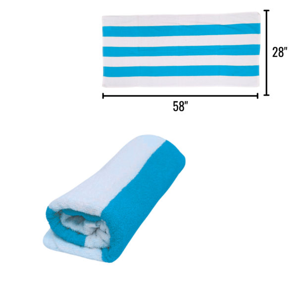 Wholesale Beach/Bath Cabana Stripe Towel - Asst Colours (Size 28" x 58") - Image 5