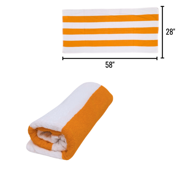 Wholesale Beach/Bath Cabana Stripe Towel - Asst Colours (Size 28" x 58") - Image 6