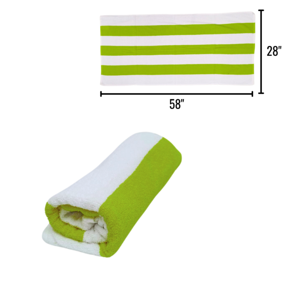 Wholesale Beach/Bath Cabana Stripe Towel - Asst Colours (Size 28" x 58") - Image 7