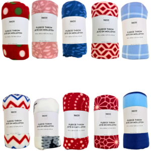 Wholesale Throw Blanket - Asst. Prints (Size: 50" x 60")