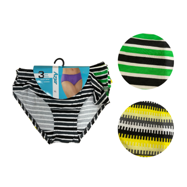 Wholesale Ladies’ Brief Asst. Prints - 3 Pack (Size: S-2XL) - Image 18