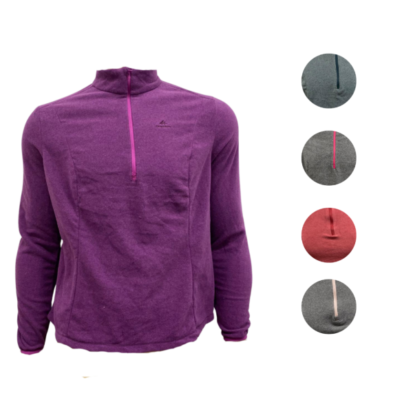 Wholesale Ladies 1/2 Zip Polar Fleece Hoody (Size: XS-XL) Assorted Colours