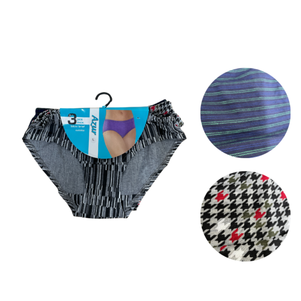 Wholesale Ladies’ Brief Asst. Prints - 3 Pack (Size: S-2XL) - Image 19