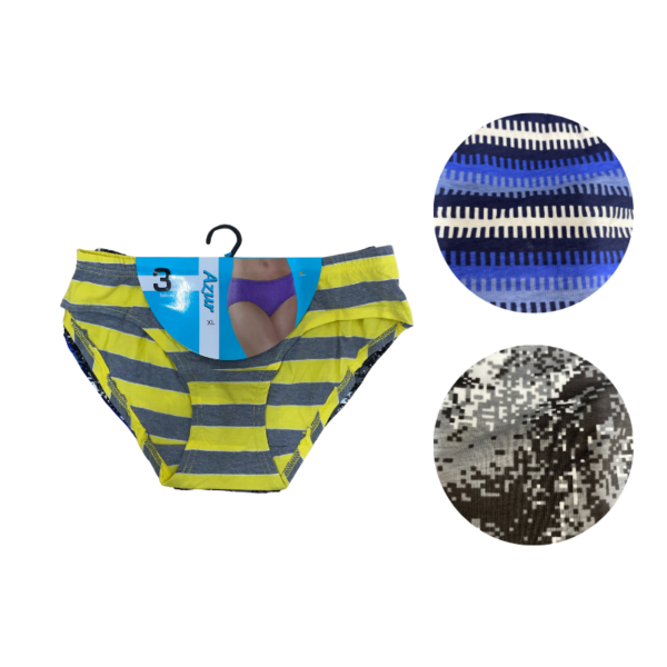 Wholesale Ladies’ Brief Asst. Prints - 3 Pack (Size: S-2XL) - Image 20