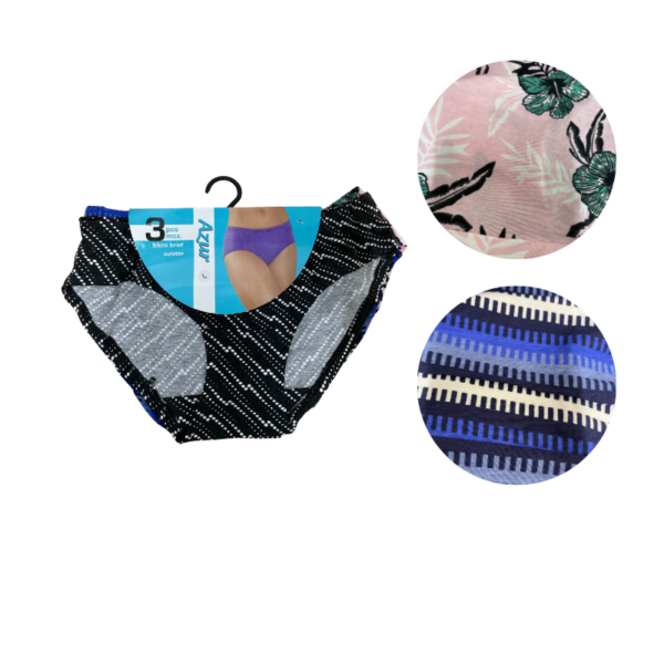 Wholesale Ladies’ Brief Asst. Prints - 3 Pack (Size: S-2XL) - Image 22