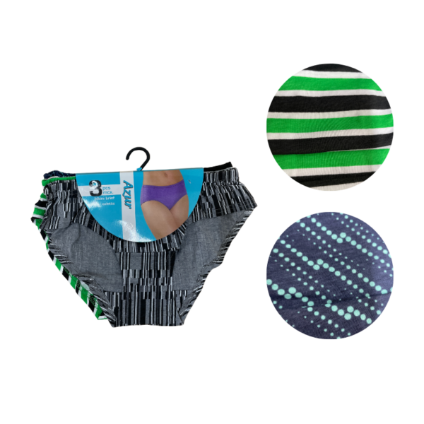 Wholesale Ladies’ Brief Asst. Prints - 3 Pack (Size: S-2XL) - Image 23