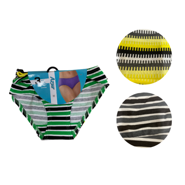Wholesale Ladies’ Brief Asst. Prints - 3 Pack (Size: S-2XL) - Image 4