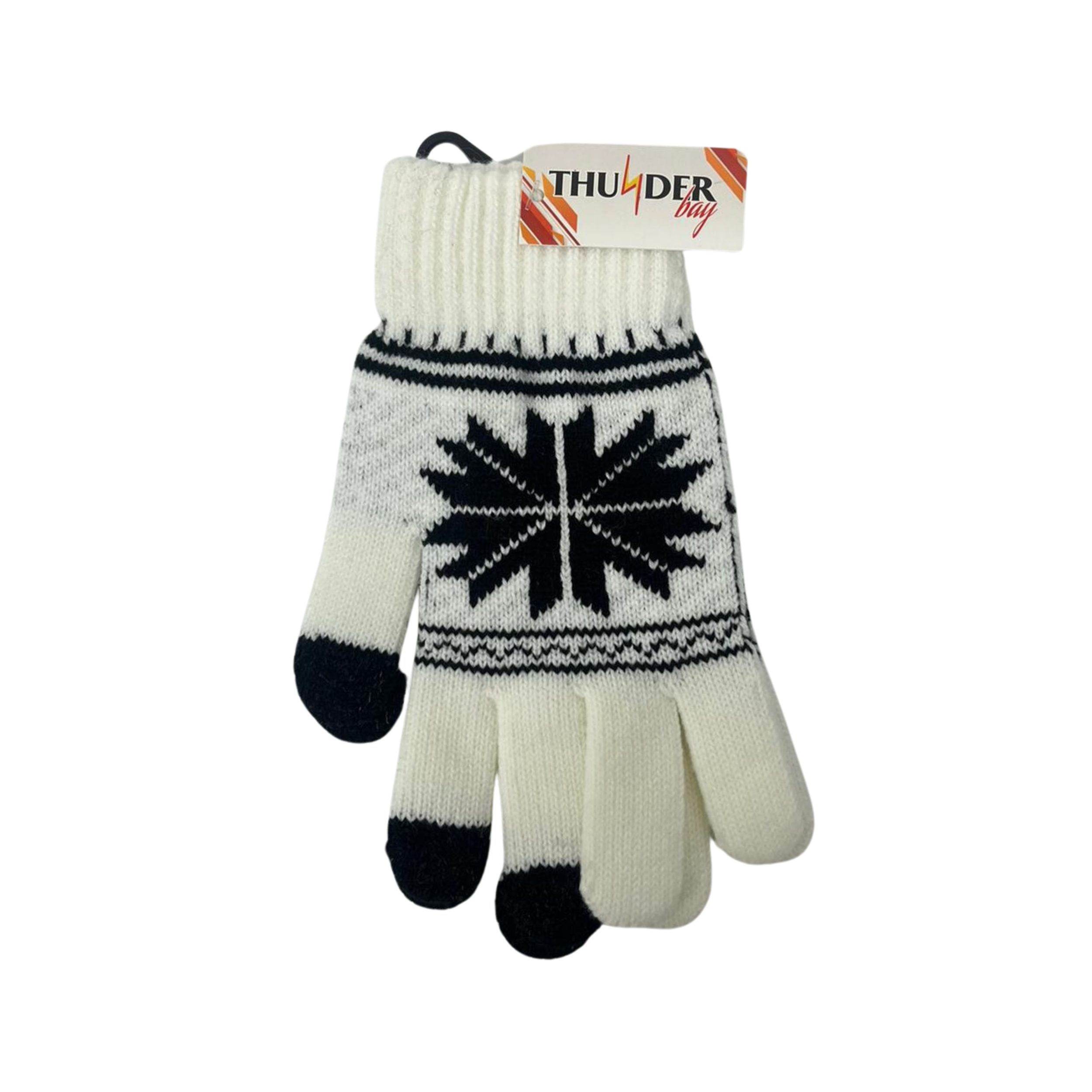 Wholesale Thunder Bay Adult Soft Snowflake Gloves In Two Colours - Image 2