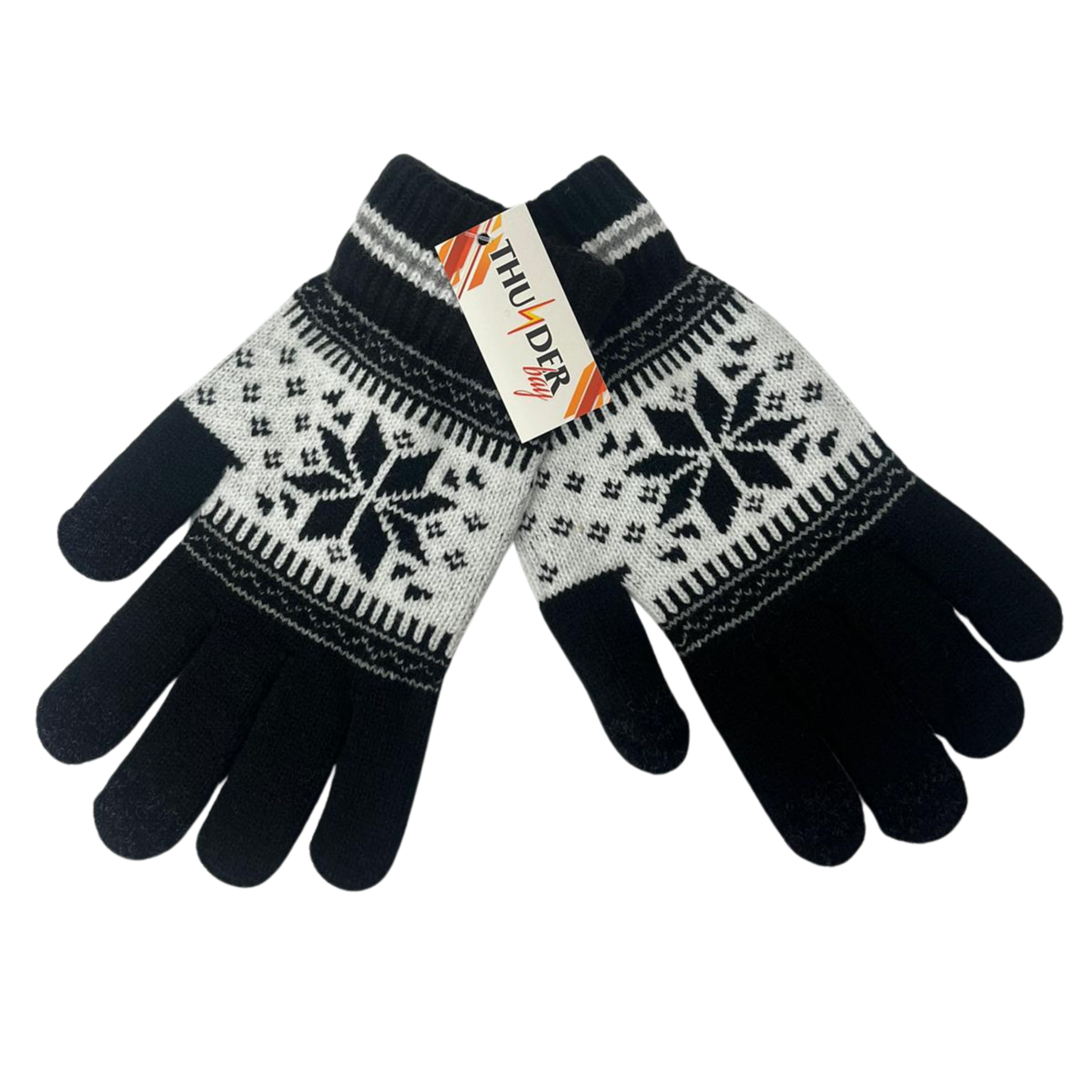 Wholesale Thunder Bay Adult Soft Snowflake Gloves In Two Colours - Image 5