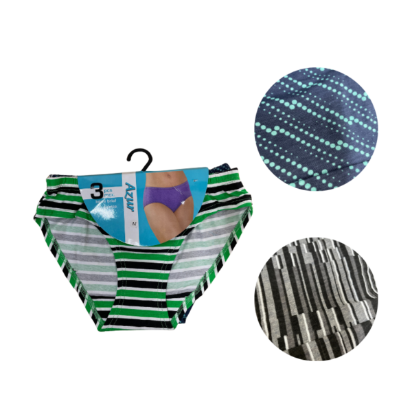 Wholesale Ladies’ Brief Asst. Prints - 3 Pack (Size: S-2XL) - Image 7
