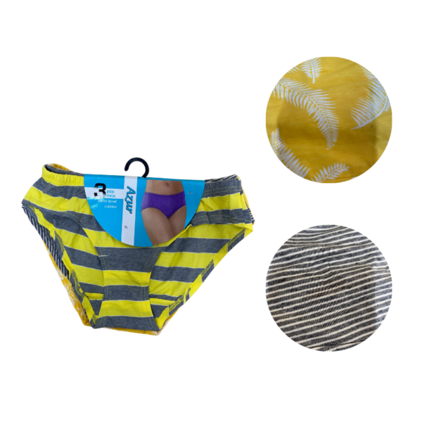 Wholesale Ladies’ Brief Asst. Prints - 3 Pack (Size: S-2XL) - Image 8