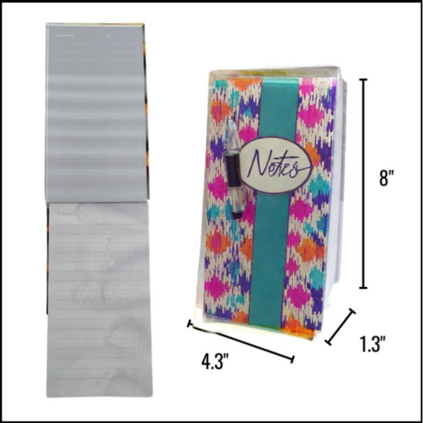 Wholesale Chunky Memo Pad With Pen 4.3x8" - Asst Styles