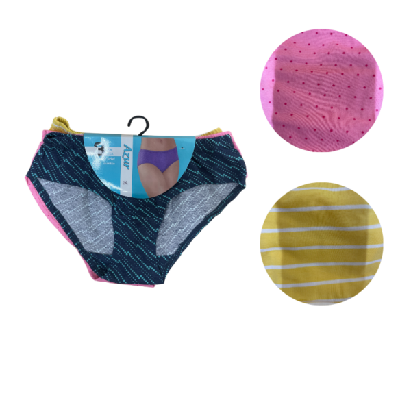 Wholesale Ladies’ Brief Asst. Prints - 3 Pack (Size: S-2XL) - Image 13