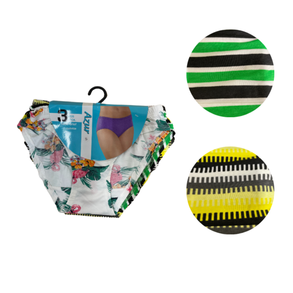 Wholesale Ladies’ Brief Asst. Prints - 3 Pack (Size: S-2XL) - Image 15