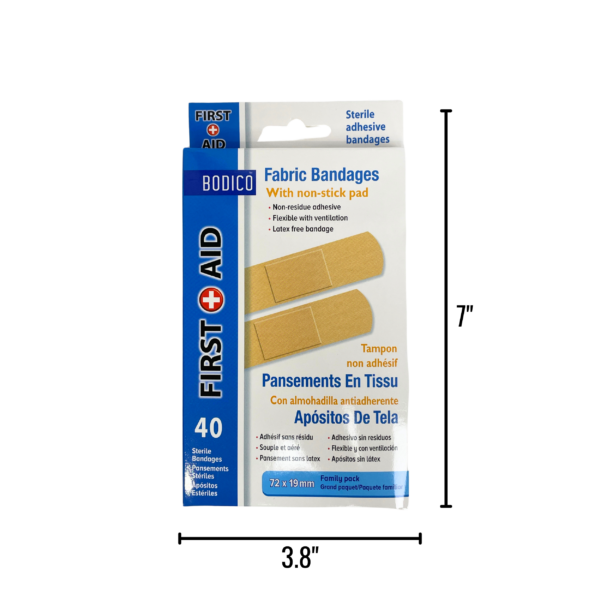 Wholesale Plastic Bandage with Non-Stick Pad - 40 pack ($0.04 each)