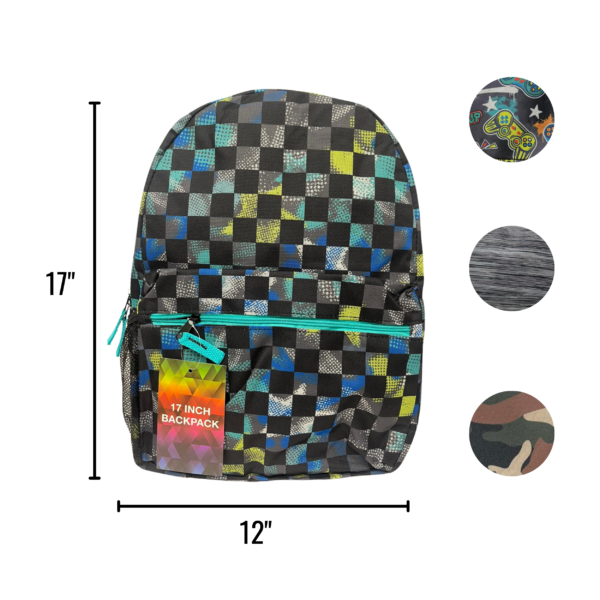 Wholesale 17" Backpack - Assorted Prints
