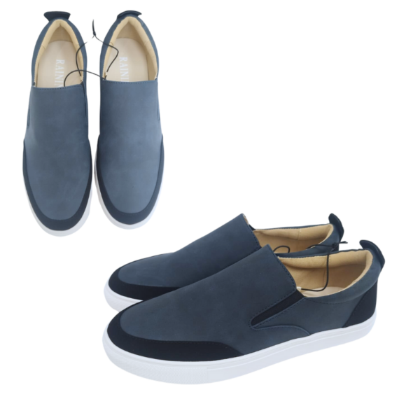 Wholesale Men's Slip-On Shoe - Blue/Grey (Size 39-44)