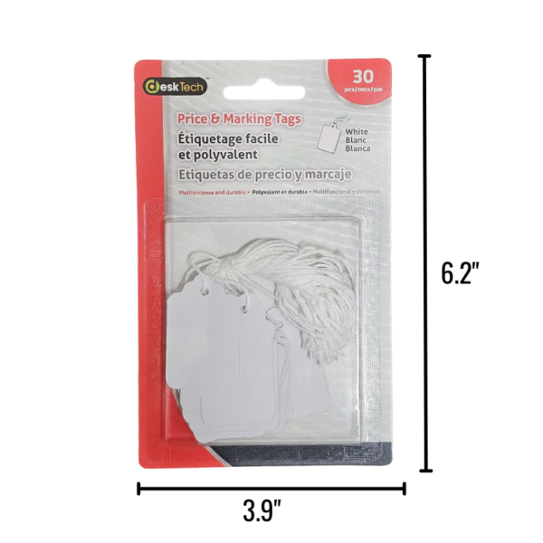 Wholesale Craft Paper Gift Tags with String - 30 Pack