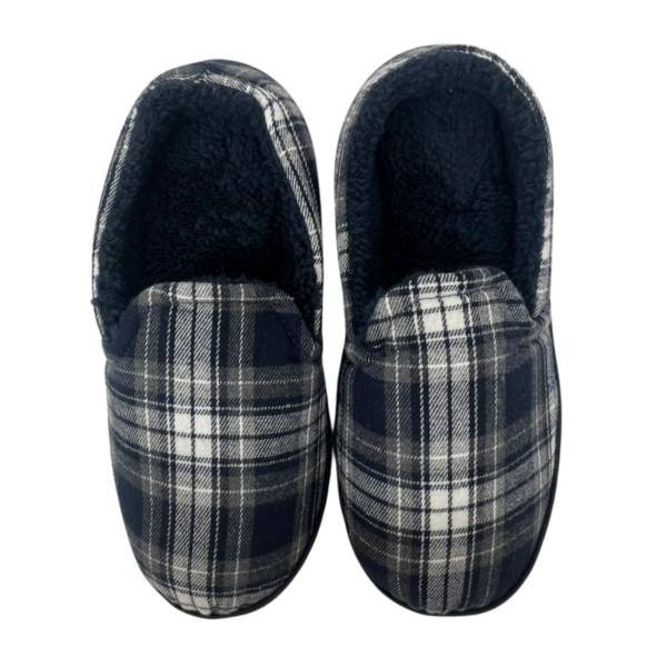 Wholesale Adult Plaid Closed Back Slippers, Size: M-XL - Image 2