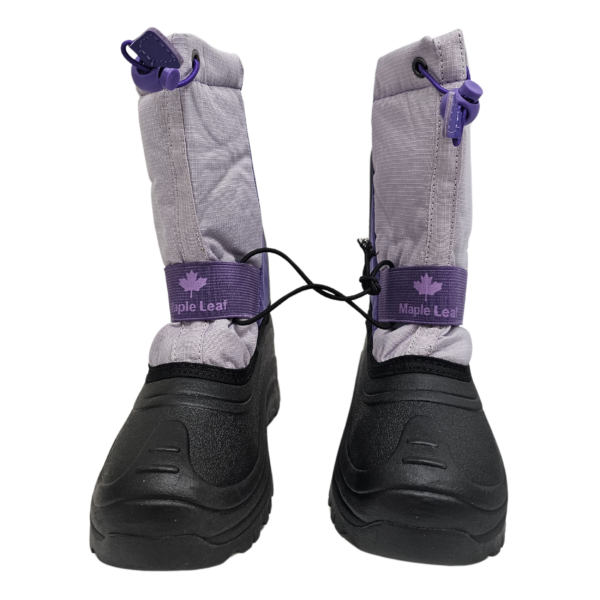 Wholesale Nylon Winter Boots For Girls, 9″ Tall, Purple (Size 11-3) - Image 3