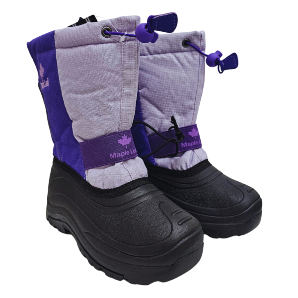 Wholesale Nylon Winter Boots For Girls, 9″ Tall, Purple (Size 11-3)