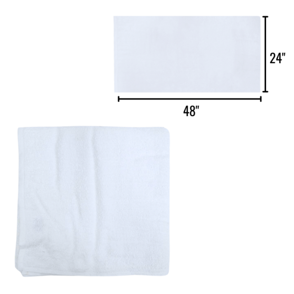 Wholesale Beach/Bath Towel - White Colour (Size 24" x 48")