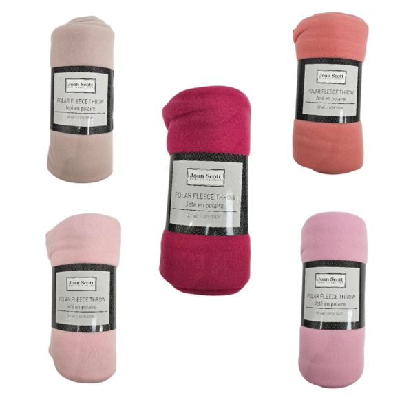 Wholesale Polar Fleece Blanket - Asst. Shades Pink
