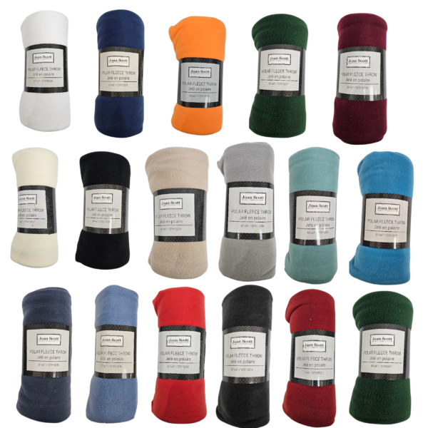 Wholesale Throw Blanket - Asst. Solid Colours (50″ x 60″)