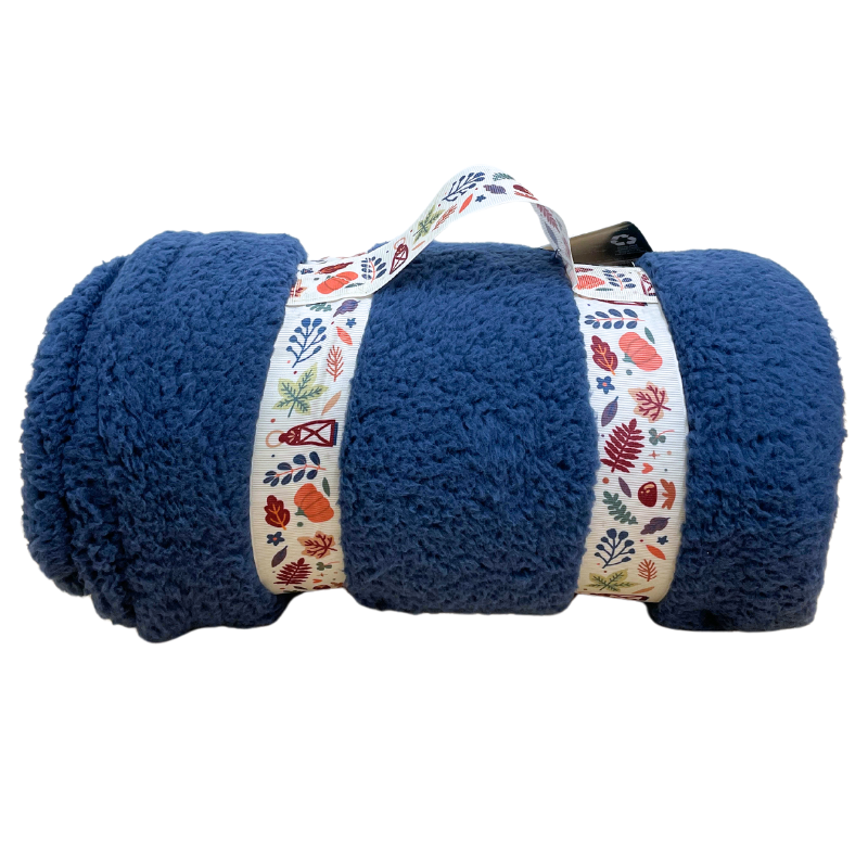 Wholesale Sherpa Travel Blanket Denim Size 50 x 60