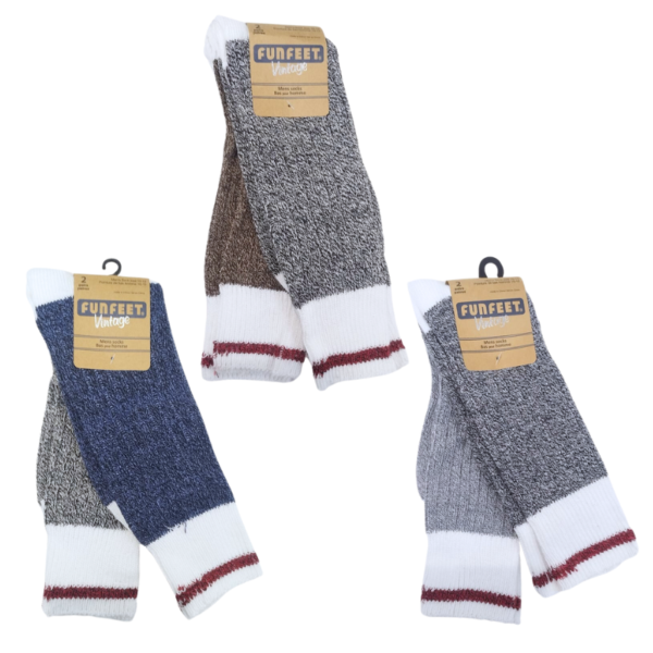 Wholesale Adult Work Sock 2-Pack - 3 Colours (Size: 10-13) ($3.00 each)